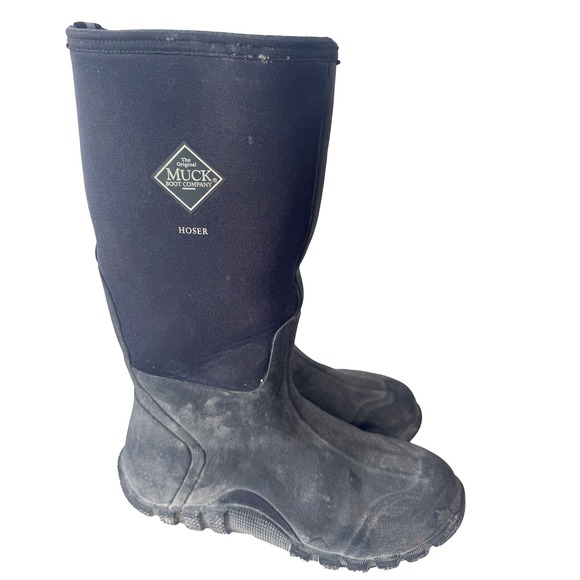 The Original Muck Boot Company Hoser Black Neoprene Tall Boots Men 8.5 Women 9.5